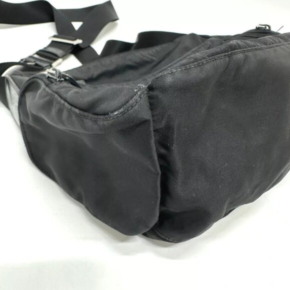 PRADA BT426T Shoulder Bag Shoulder Bag Shoulder Bag Nylon Black/SilverHardware